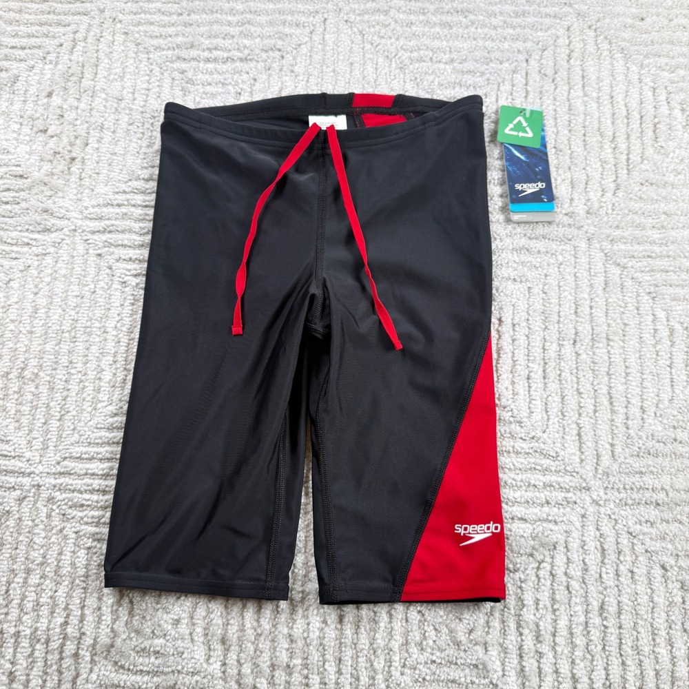 Speedo Powerflex Eco Jammer Swimsuit Men 28 Black 051650H Competitive Training